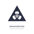 biohazard risk triangular icon on white background. Simple element illustration from Signs concept