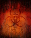 Biohazard rusty square Royalty Free Stock Photo