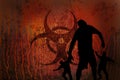 Biohazard rusty zombies Royalty Free Stock Photo