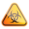 Biohazard sign icon, cartoon style Royalty Free Stock Photo