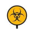 Biohazard sign icon flat isolated vector Royalty Free Stock Photo