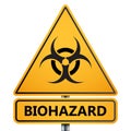 Biohazard sign isolated on white