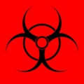 Biohazard sign. Warning radiation hazard Royalty Free Stock Photo