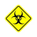 Biohazard sign. Warning radiation hazard. Warning sign viral pol Royalty Free Stock Photo