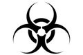 Biohazard sign on white background