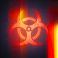 Biohazard Sign (danger caution sign), Pandemic Expansion Symbol. The emblem of pathogen infection.