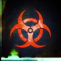 Biohazard Sign (danger caution sign), Pandemic Expansion Symbol. The emblem of pathogen infection.