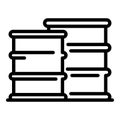 Biohazard stack barrels icon, outline style