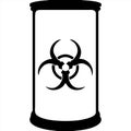 Biohazard Symbol on Barrel Vector for Safety Warnings and Hazardous Material Illustrations Royalty Free Stock Photo