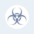 Biohazard symbol, biological hazard sign on white