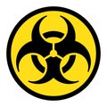 Biohazard symbol, biological hazard warning sign Royalty Free Stock Photo