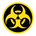 Biohazard symbol, biological hazard warning sign Royalty Free Stock Photo