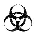 Biohazard symbol in grunge style.