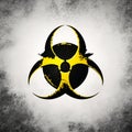 Biohazard symbol with grunge surface