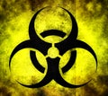 Biohazard symbol with grunge surface ilustration