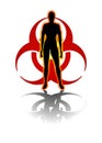 Biohazard Symbol Human Silhouette Royalty Free Stock Photo