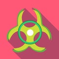 Biohazard symbol icon in flat style Royalty Free Stock Photo