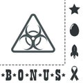 Biohazard symbol icon isolated