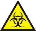 Biohazard symbol sign of biological threat alert