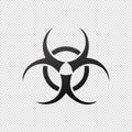 Biohazard Symbol - Vector Icon - Isolated On Transparent Background