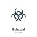 Biohazard vector icon on white background. Flat vector biohazard icon symbol sign from modern chemistry collection for mobile