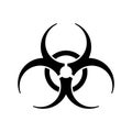 Biohazard vector isolated icon. Biohazard sign or symbol. Hazard icon dangerous symbol