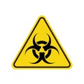 Biohazard warning icon, hazard sign . Vector illustration. Royalty Free Stock Photo