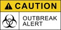 Biohazard warning Quarantine outbreak alert poster. Biohazard caution signs. No entry. Disease prevention. Safety sign