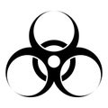 Biohazard warning sign or logo icon