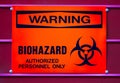BIOHAZARD warning sign, medical waste Royalty Free Stock Photo