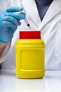 Biohazard waste container