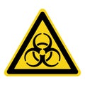 Biohazard yellow sign