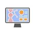 Bioinformatics flat icon.