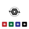 Bioinformatics icon. Simple element illustration from biotechnology concept. Bioinformatics icon. Bioengineering