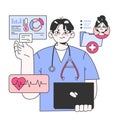 Bioinformatics. IT medical service, computation and analysis of bio