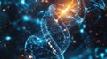 bioinformatics scanning DNA double helix Royalty Free Stock Photo