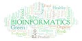 Bioinformatics word cloud. Royalty Free Stock Photo