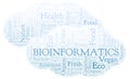 Bioinformatics word cloud. Royalty Free Stock Photo