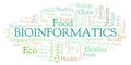 Bioinformatics word cloud. Royalty Free Stock Photo