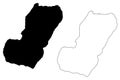 Bioko island Republic of Equatorial Guinea map vector illustration, scribble sketch Fernando Po map