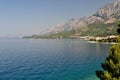 Biokovo mountain with adriatic sea at Tucepi, Croatia Royalty Free Stock Photo