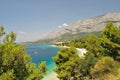 Biokovo mountain with adriatic sea at Tucepi, Croatia Royalty Free Stock Photo