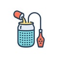 Color illustration icon for Biol, composting and gallon