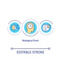 Biological clock concept icon