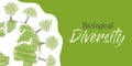 Biological diversity green planet tree banner