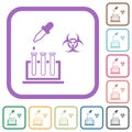 Biological experiment simple icons