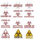 Biological Hazard Signs Set.