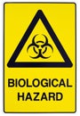 Biological hazard warning sign Royalty Free Stock Photo