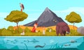 Biological Hierarchy Cartoon Background