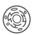 Biological icon. Gray vector sketch. Royalty Free Stock Photo